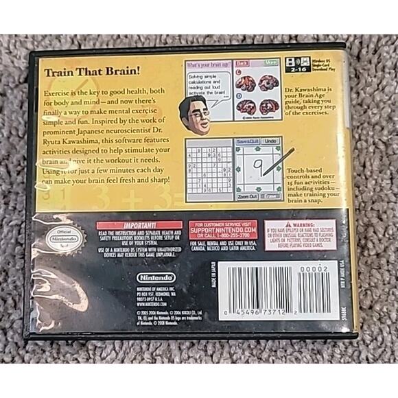 Brain Age Nintendo DS – CIB w/ Manual (Sudoku Included) – Tested Working - Picture 2 of 6